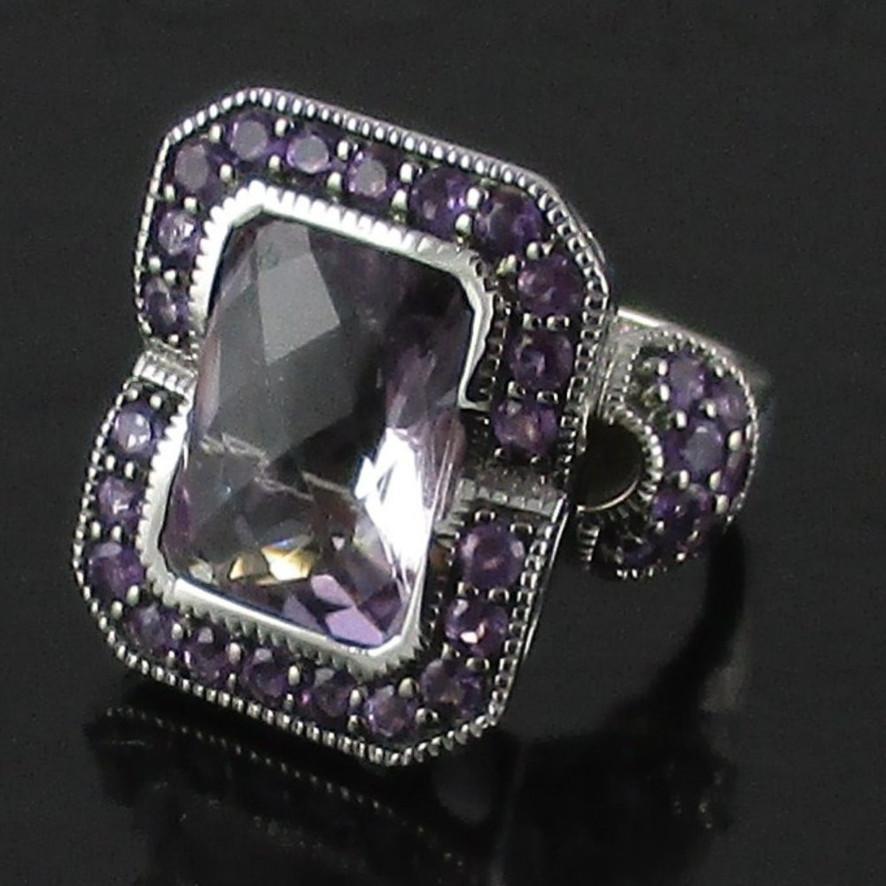Sima K 7.04ct Rose de France Amethyst Ring